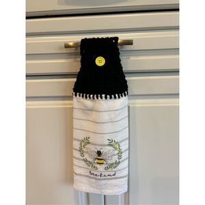 Crochet Top Kitchen Towel- Bee Kind